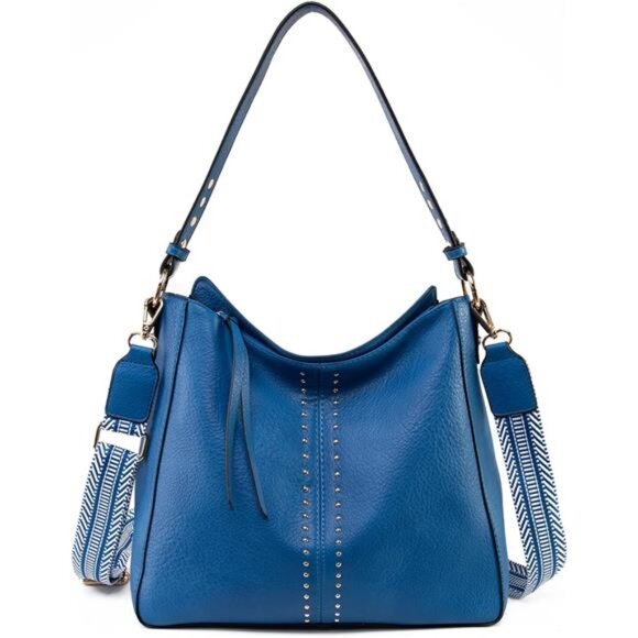 Medium Hobo Bags for Women Guitar Strap-blue - Picture 1 of 3